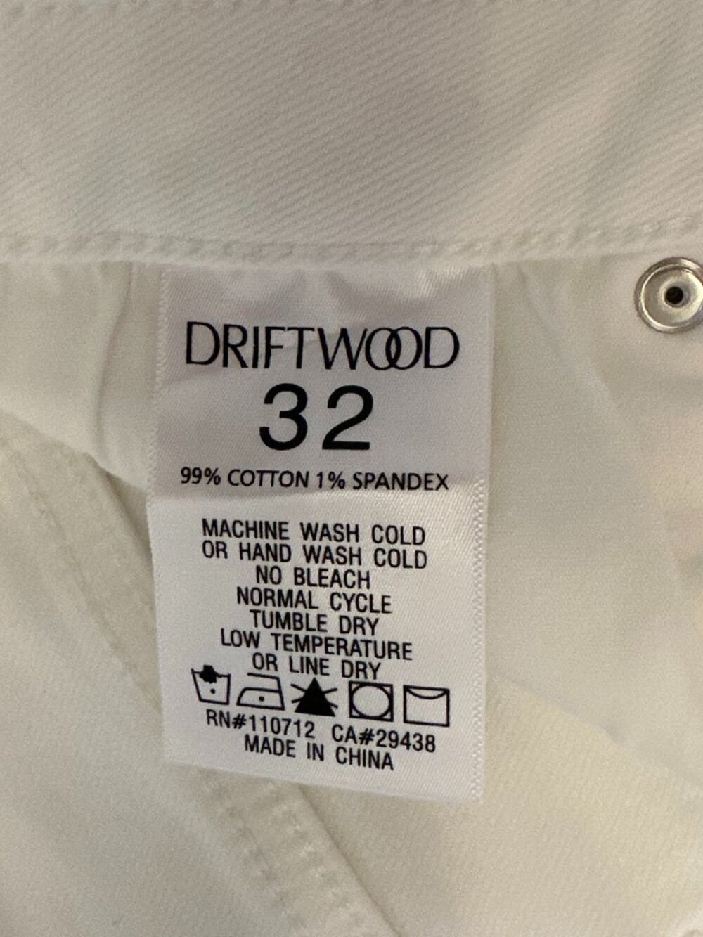 Driftwood Penelope Embroidered Wide Leg Jeans White Blue Floral Size 32 NWT - Picture 4 of 8